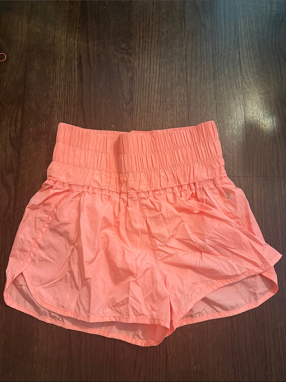 Free People Coral Pink Athletic High-Waist Shorts